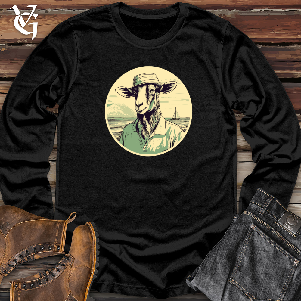 Viking Goods Sailing Goat Captain Long Sleeve Black / L