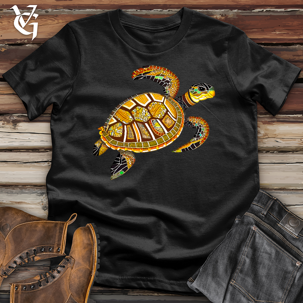 Viking Goods Sea Glass Turtle Softstyle Tee Black / L
