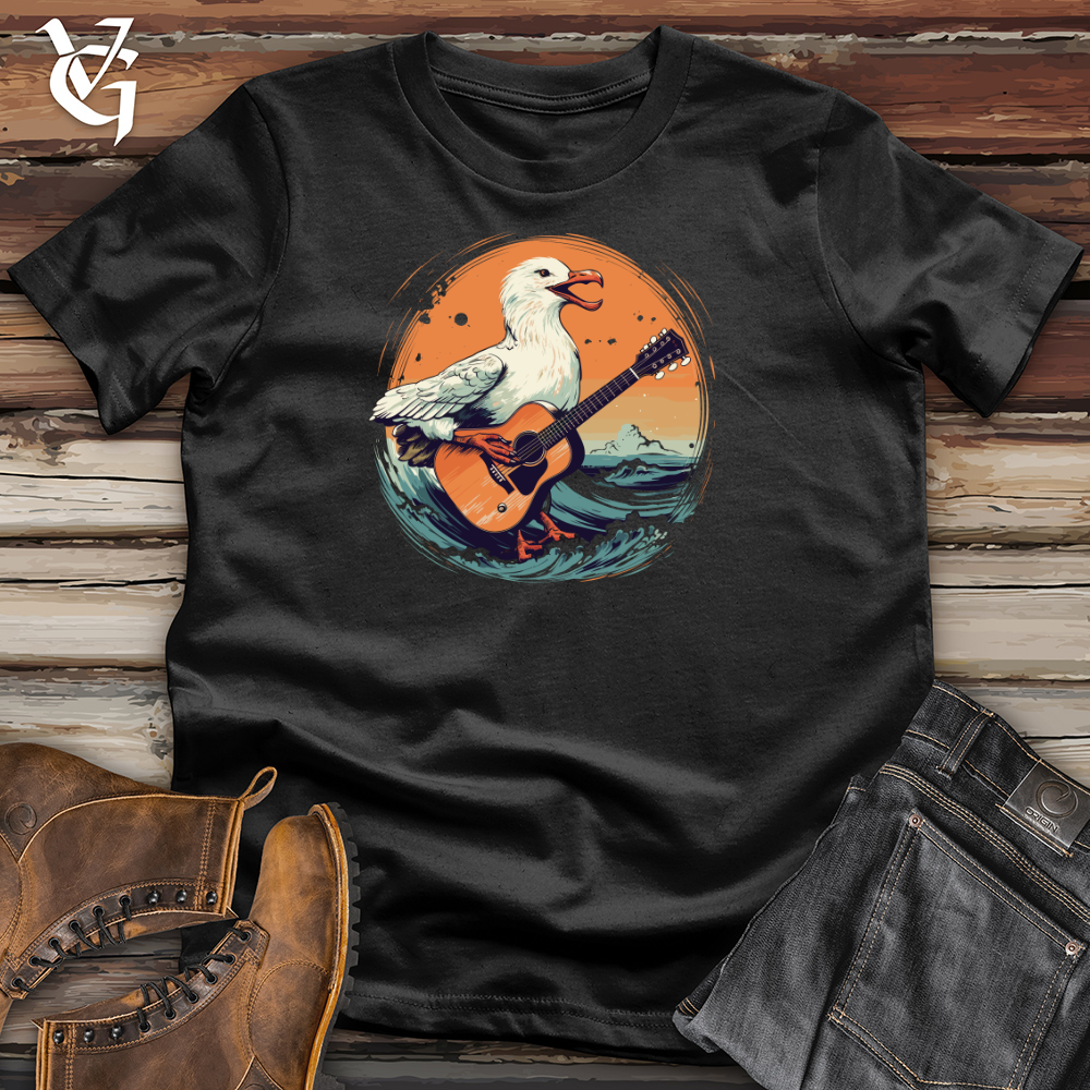 Viking Goods Sea Gull Guitar Serenade 01 Cotton Tee Black / L
