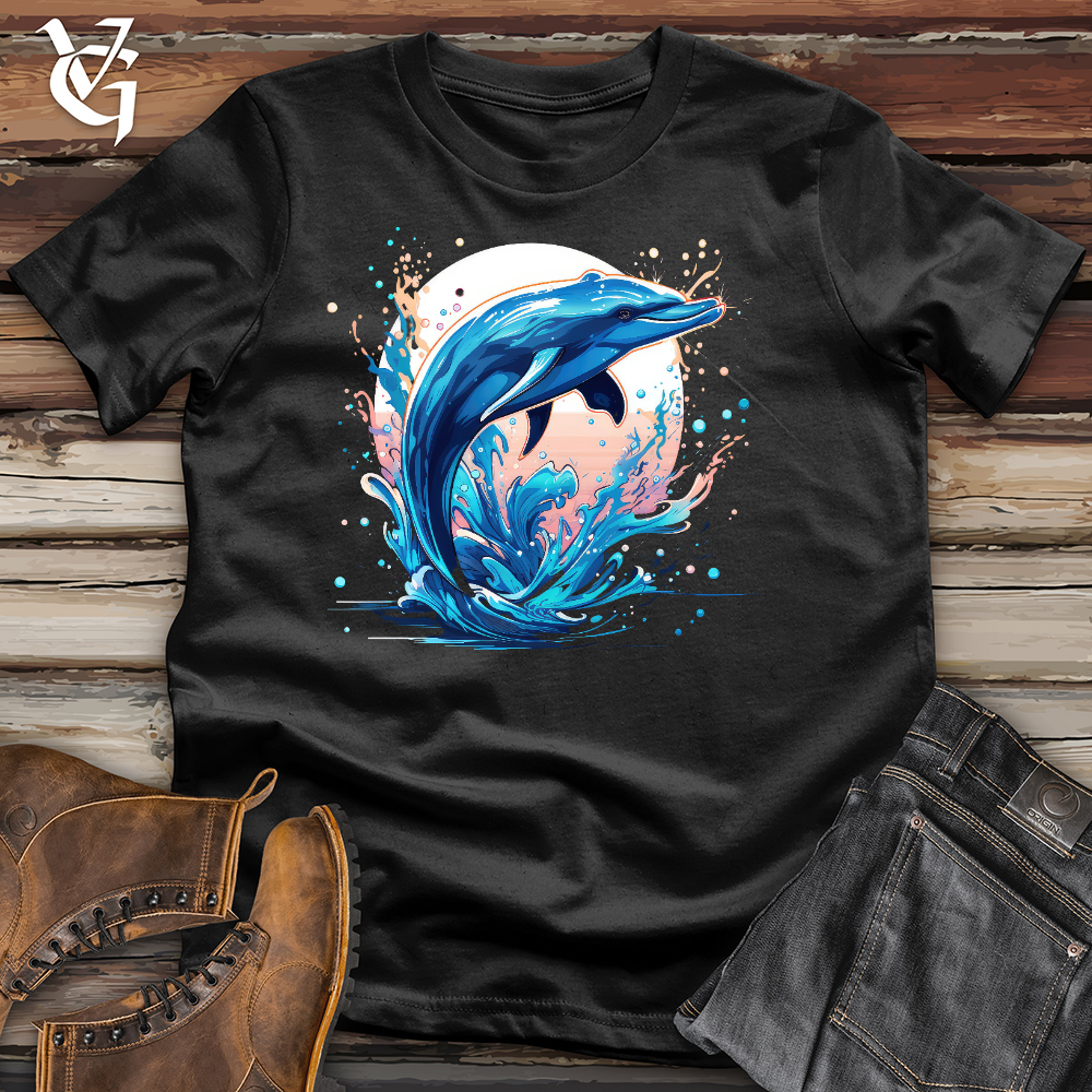 Viking Goods Serene Dolphin Cotton Tee Black / L