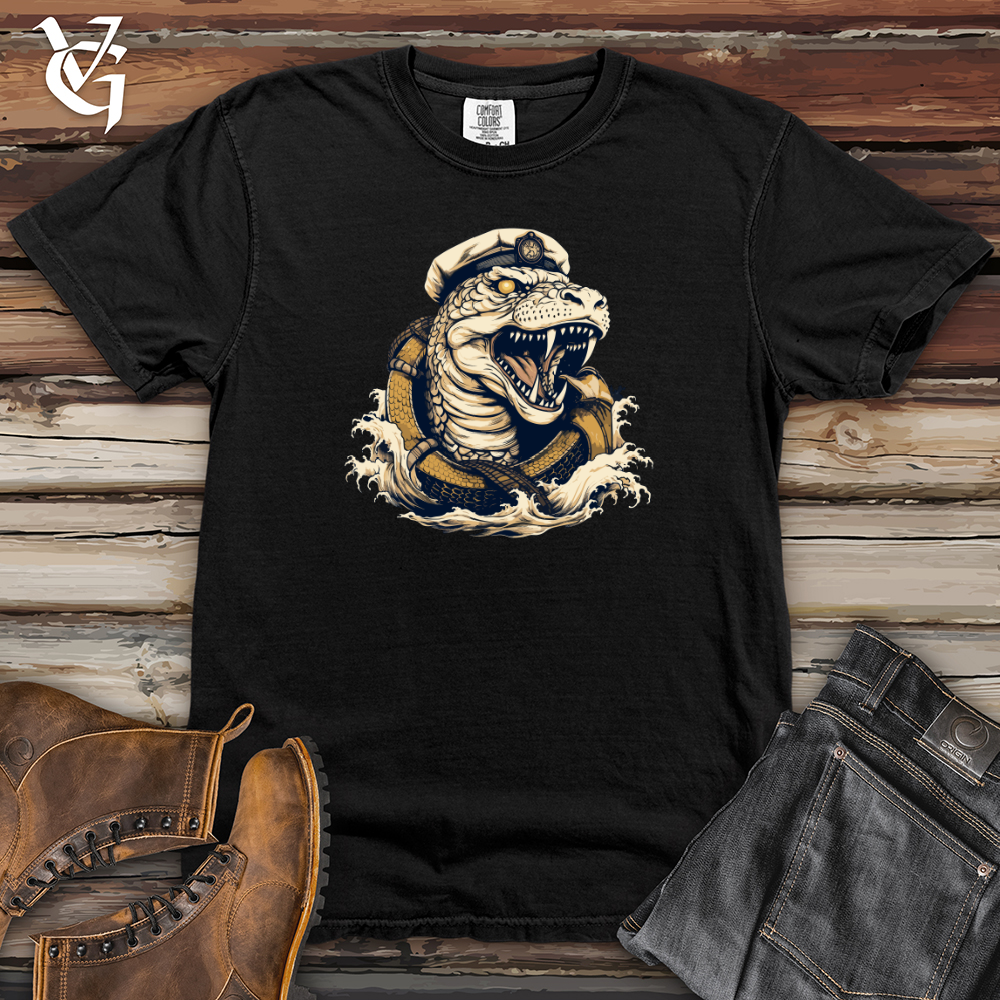 Viking Goods Serpent Sea Captain Heavy Cotton Comfort Colors Tee Black / L