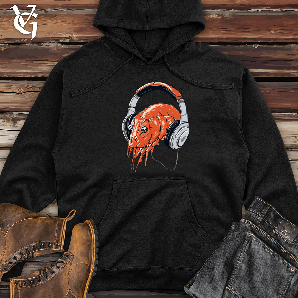 Viking Goods Shrimp Headphone Harmony Midweight Hooded Sweatshirt Black / L