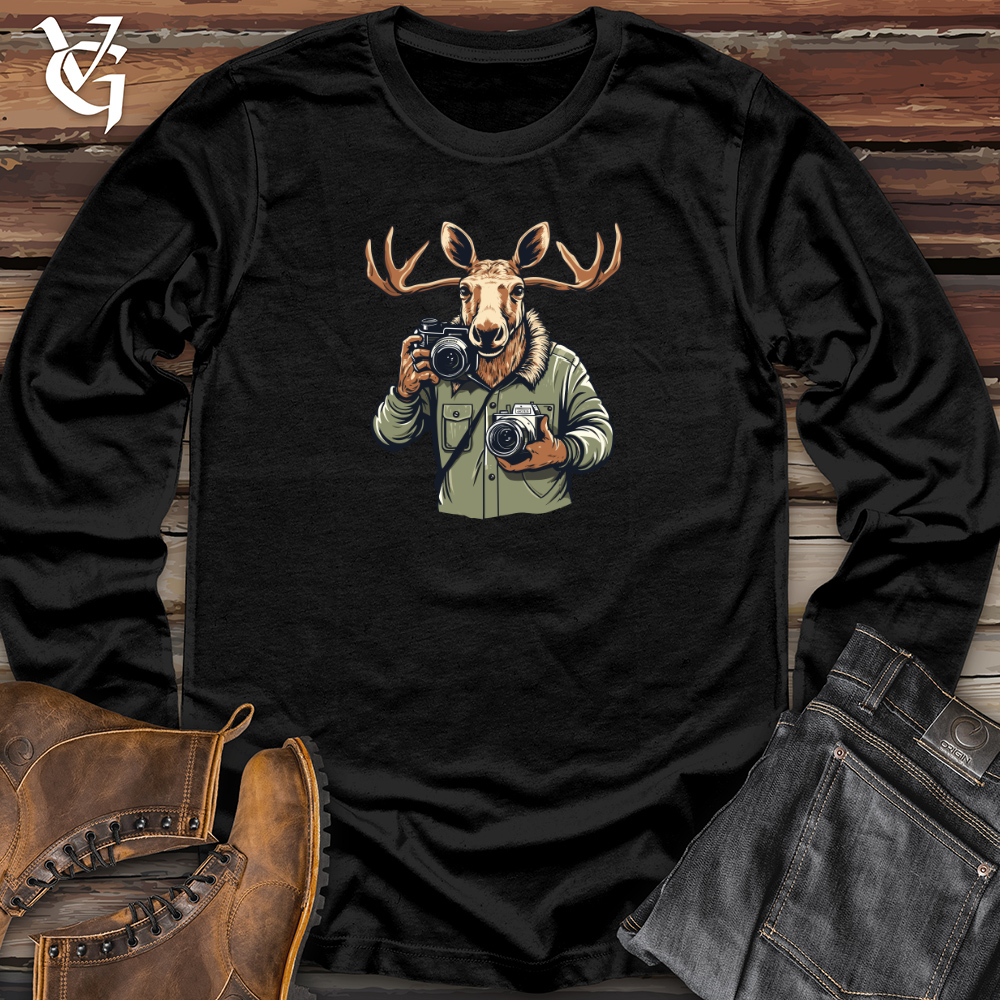 Viking Goods Shutterbug Moose Long Sleeve Black / L