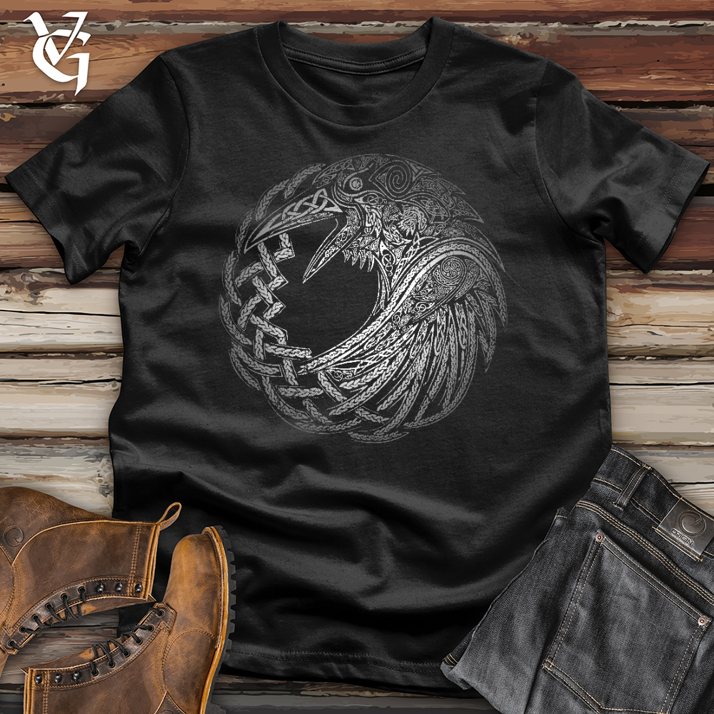 Viking Goods Silver Glass Raven Softstyle Tee Black / L