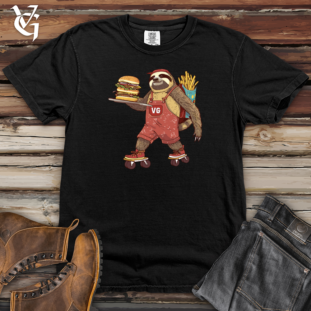 Viking Goods Skater Sloth Feast Heavy Cotton Comfort Colors Tee Black / L