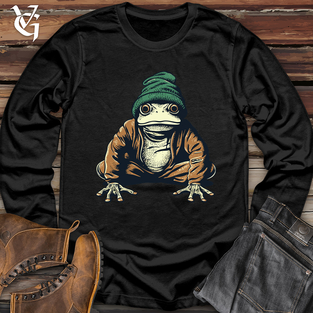 Viking Goods Slouchy Beanie Frog Softstyle Long Sleeve Black / L