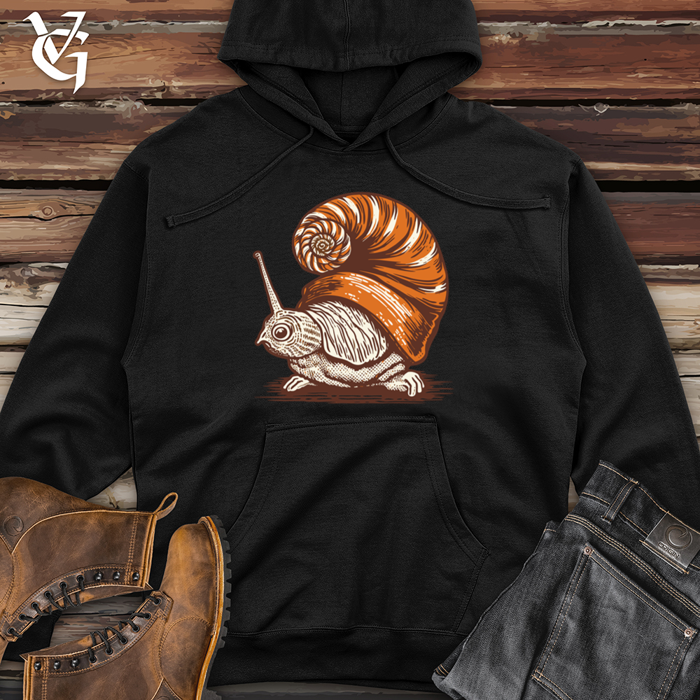 Viking Goods Snail Shell Elegance Midweight Hooded Sweatshirt Black / L