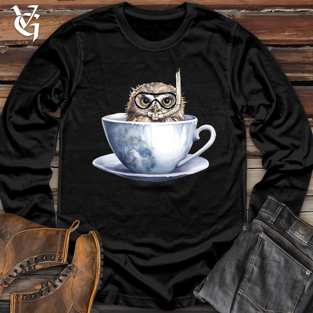 Viking Goods Snorkeling Owl Long Sleeve Black / L