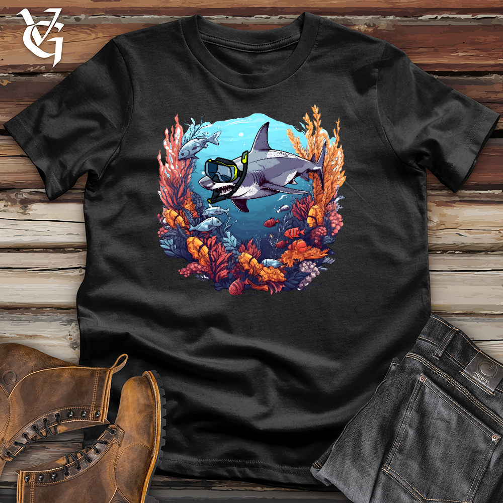 Viking Goods Snorkeling Shark Cotton Tee Black / L