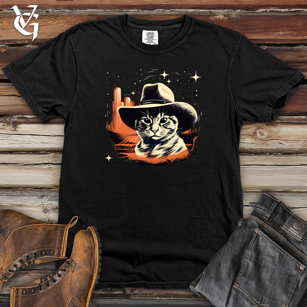 Viking Goods Space Cowboy Cat Adventure Heavy Cotton Comfort Colors Tee Black / L