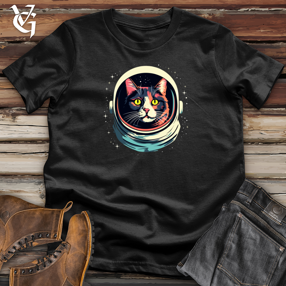 Viking Goods Space Explorer Feline Softstyle Tee Dark Chocolate / L