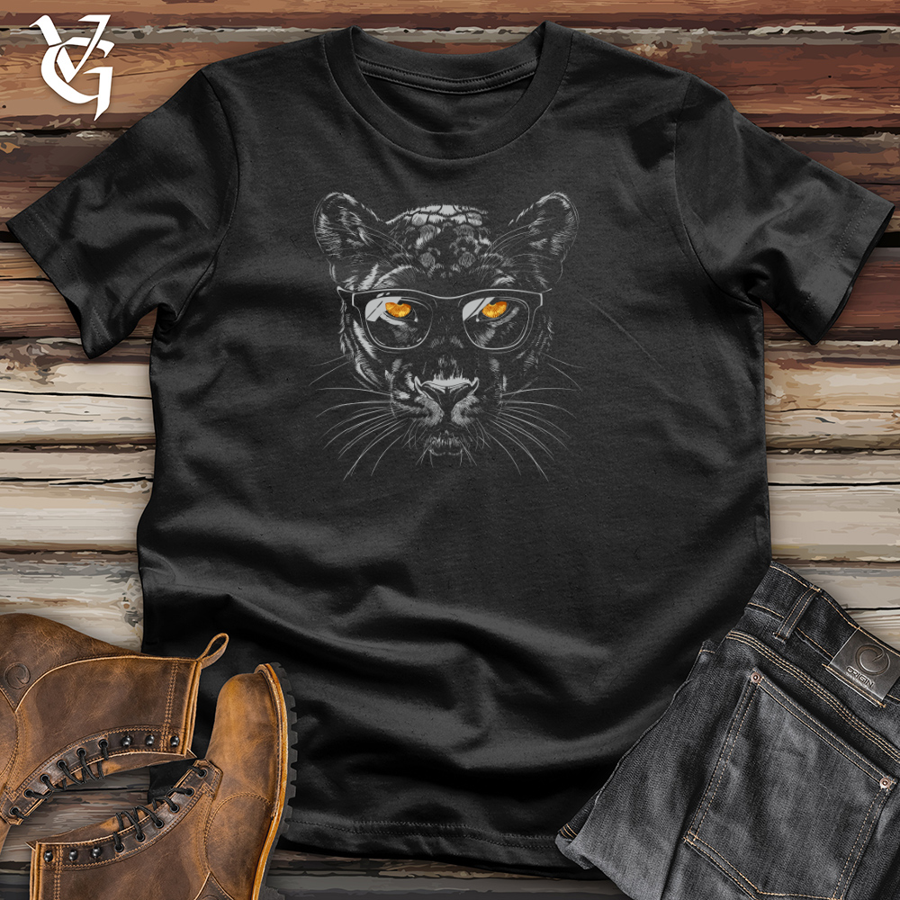 Viking Goods Spectacled Panther Focus Cotton Tee Black / L