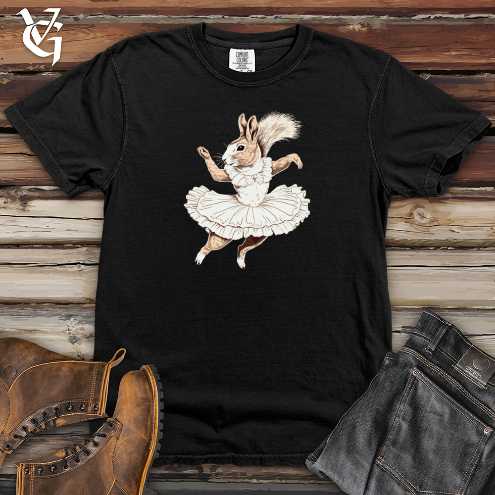Viking Goods Squirrel Ballerina Elegance Heavy Cotton Comfort Colors Tee Black / L
