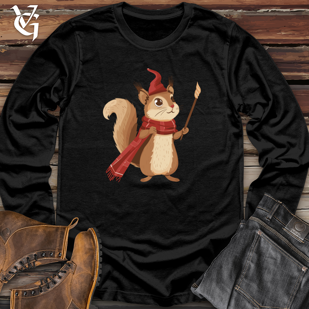 Viking Goods Squirrel Magician Charm Long Sleeve Navy / L