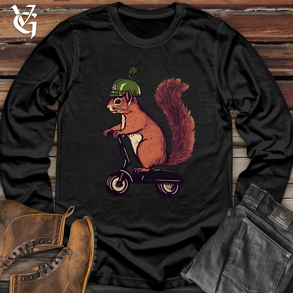 Viking Goods Squirrel Scoot Softstyle Long Sleeve Black / L