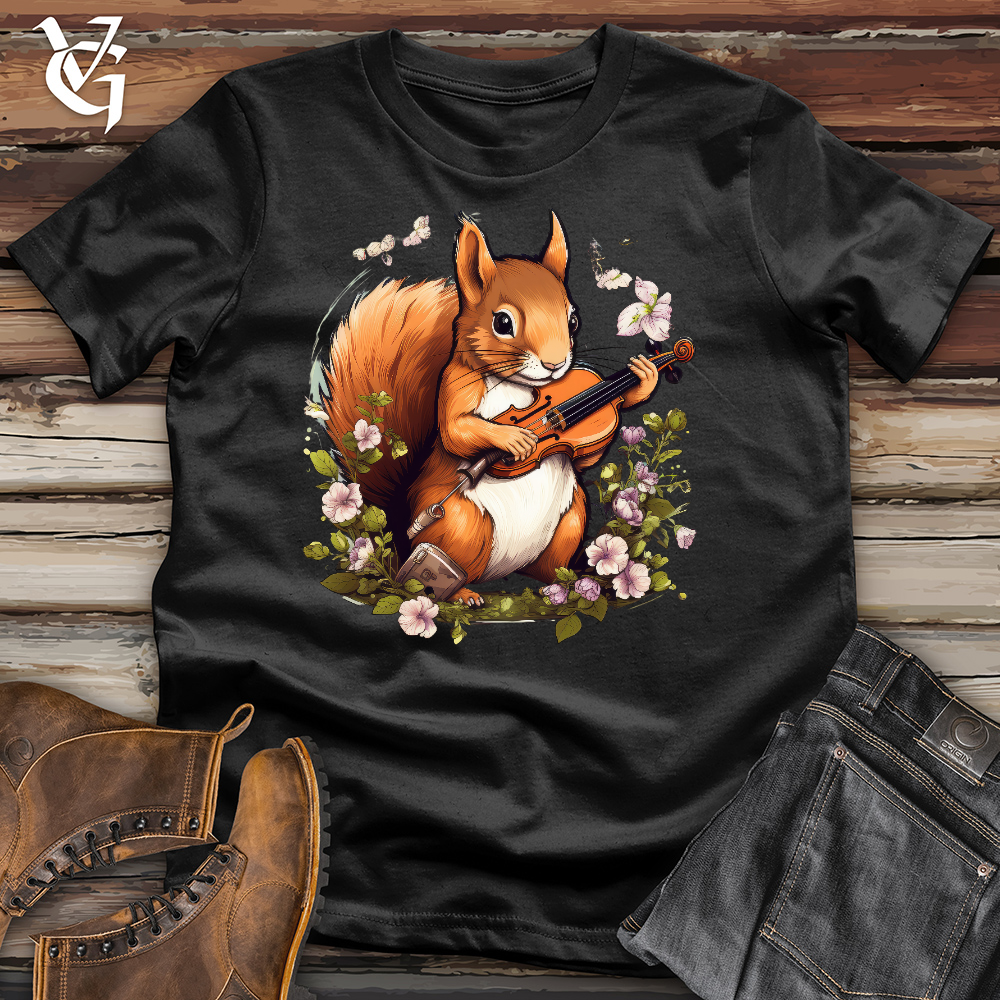 Viking Goods Squirrel Violinist Cotton Tee Steel Blue / L