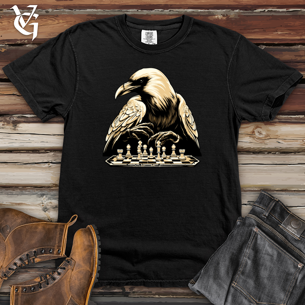 Viking Goods Strategizing Raven Chess Player Heavy Cotton Comfort Colors Tee Black / L