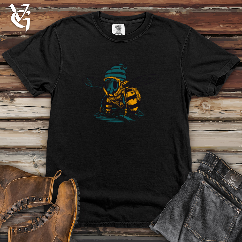 Viking Goods Stylish Beanie Bee Heavy Cotton Comfort Colors Tee Black / L