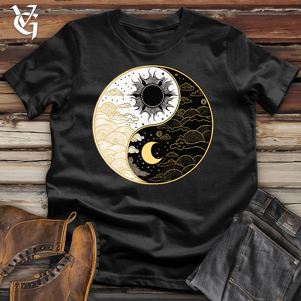 Viking Goods Sun and Moon Yin Yang Softstyle Tee Black / L