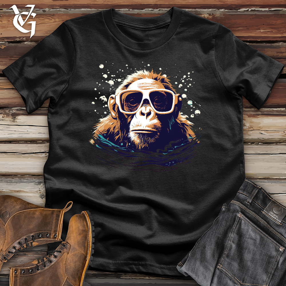 Viking Goods Swimming Monkey Softstyle Tee Black / L