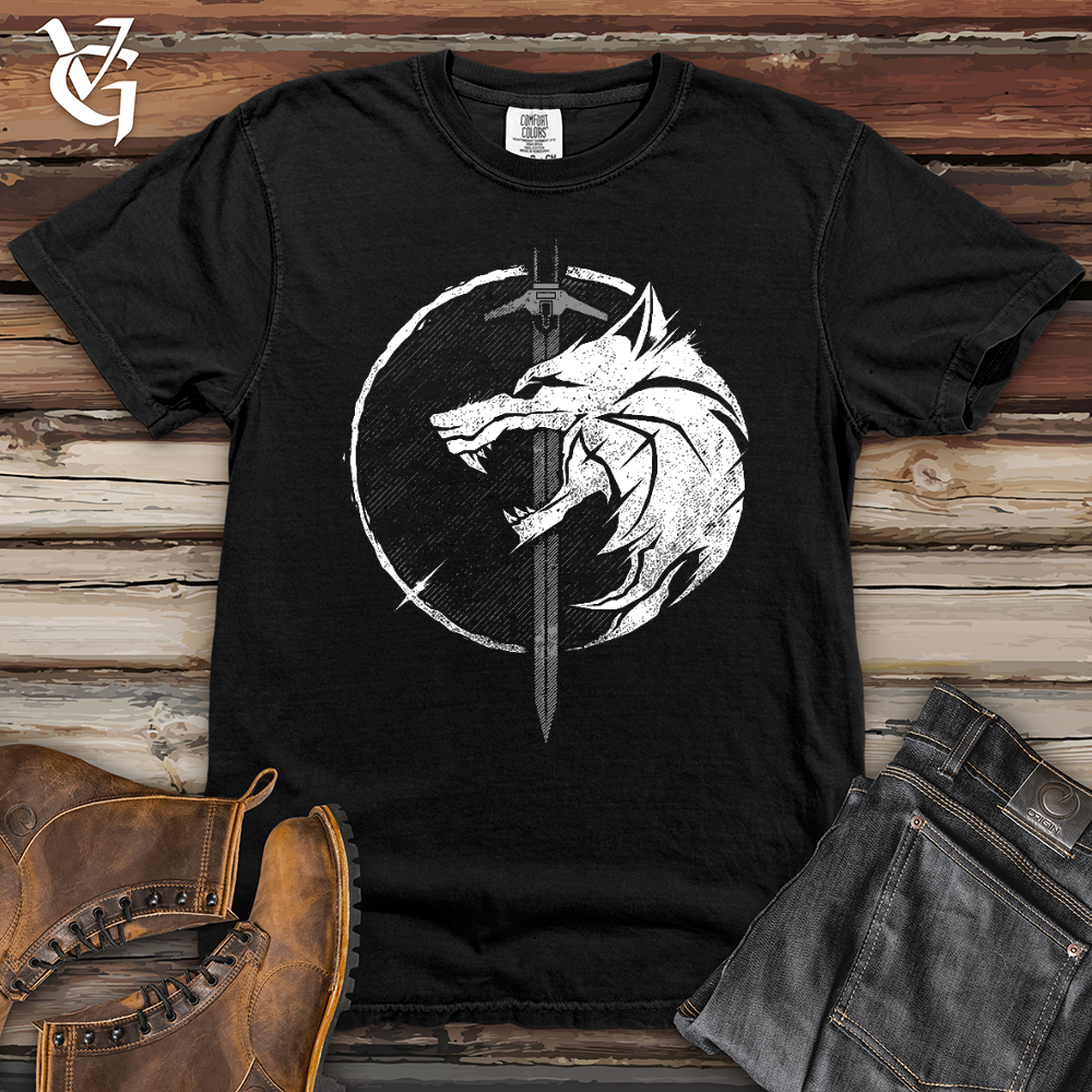 Viking Goods Sword and The Wolf Heavy Cotton Comfort Colors Tee Black / L