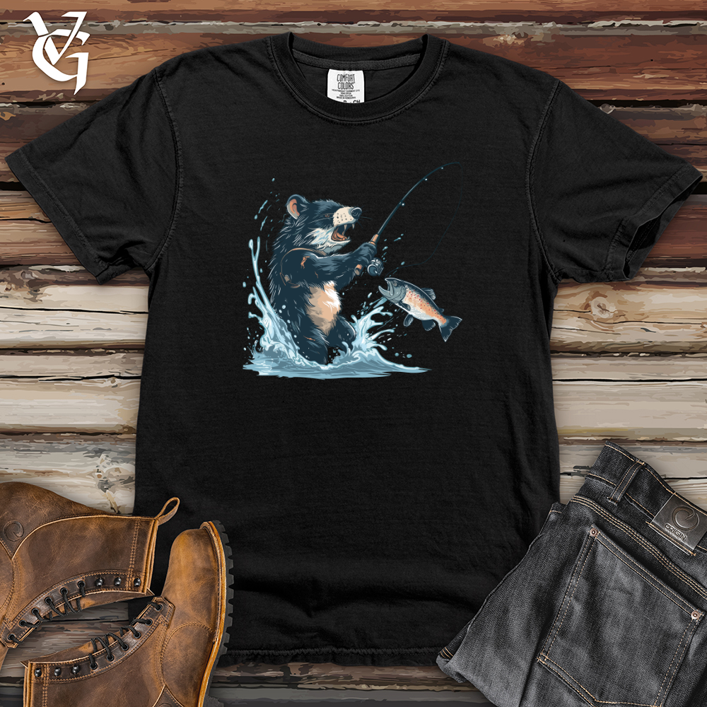 Viking Goods Tasmanian Devil Fishing Heavy Cotton Comfort Colors Tee Black / L