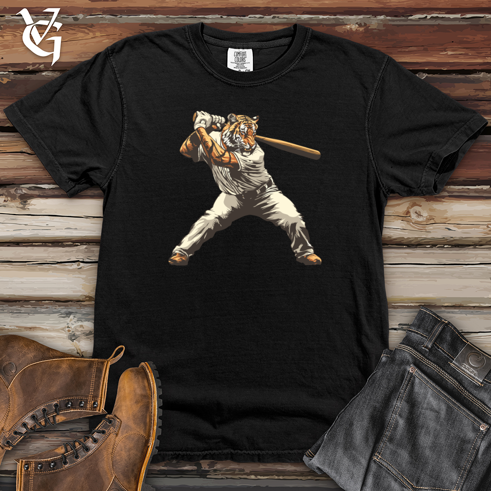 Viking Goods Tiger Slugger Swing Heavy Cotton Comfort Colors Tee Black / L