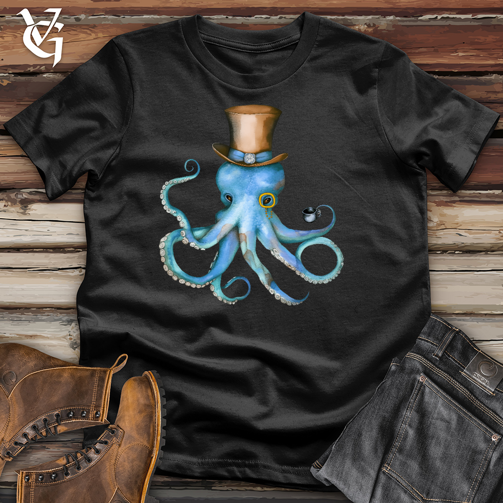 Viking Goods Top Hat Octopus Cotton Tee Black / L