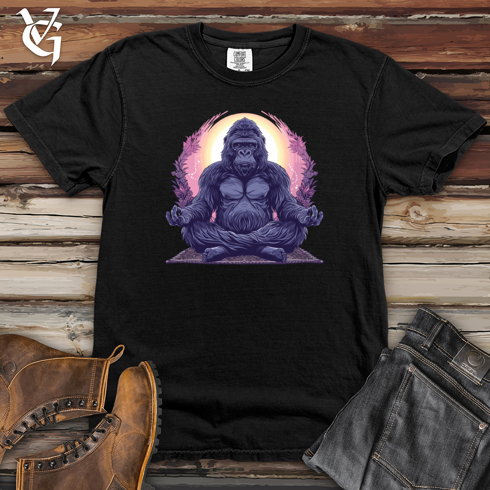 Viking Goods Tranquil Gorilla Aura Heavy Cotton Comfort Colors Tee Black / L