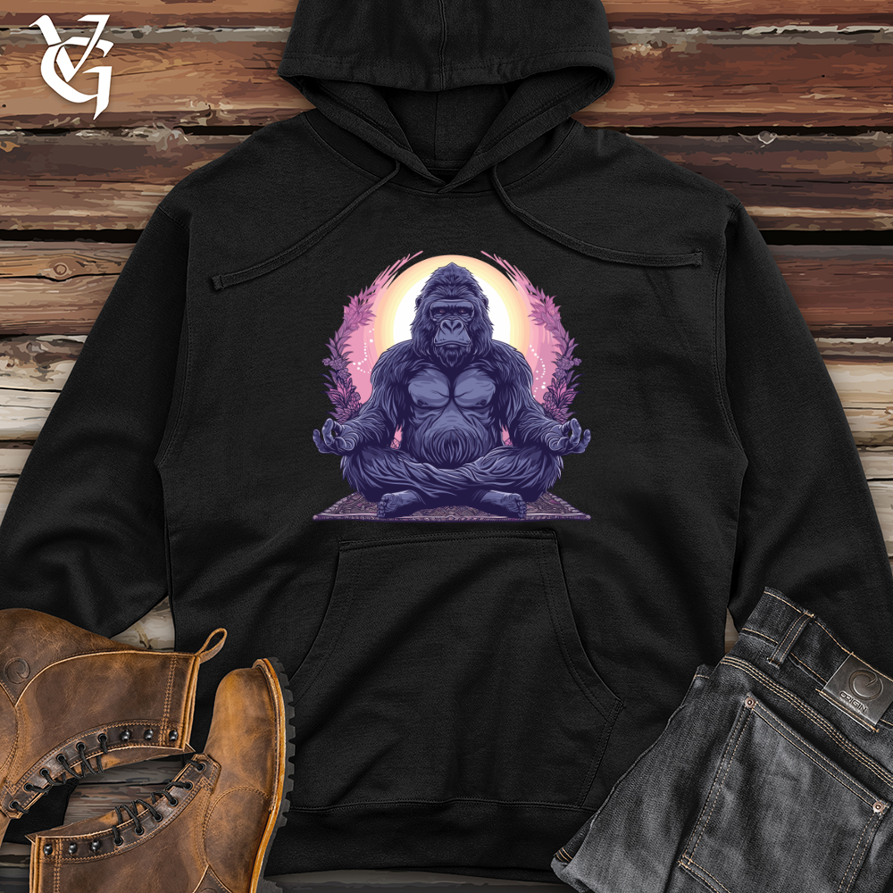 Viking Goods Tranquil Gorilla Aura Midweight Hooded Sweatshirt Army / L