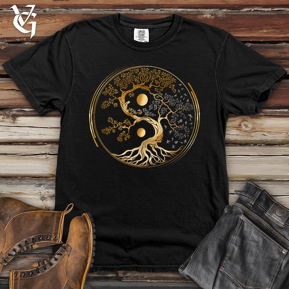 Viking Goods Tree Of Life Yin Yang Heavy Cotton Comfort Colors Tee Black / L