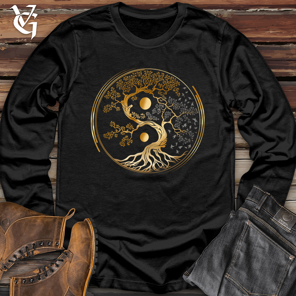 Viking Goods Tree of Life Yin Yang Softstyle Long Sleeve Black / L