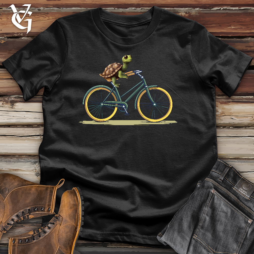 Viking Goods Turtle Cyclist Softstyle Tee Black / L