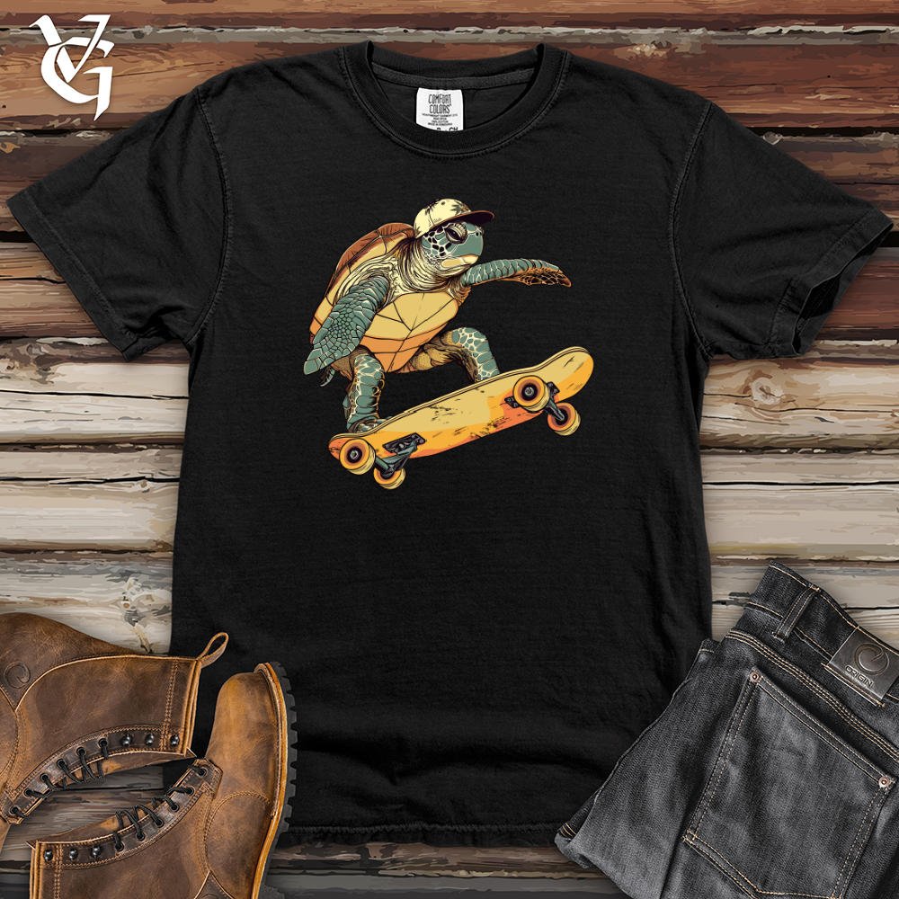 Viking Goods Turtle Skateboarder Groove Heavy Cotton Comfort Colors Tee Black / L