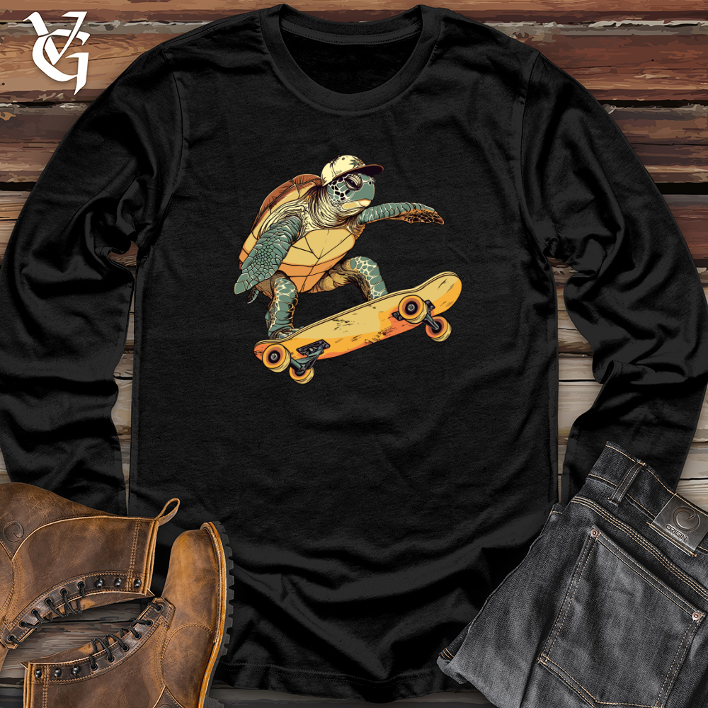 Viking Goods Turtle Skateboarder Groove Long Sleeve Black / L