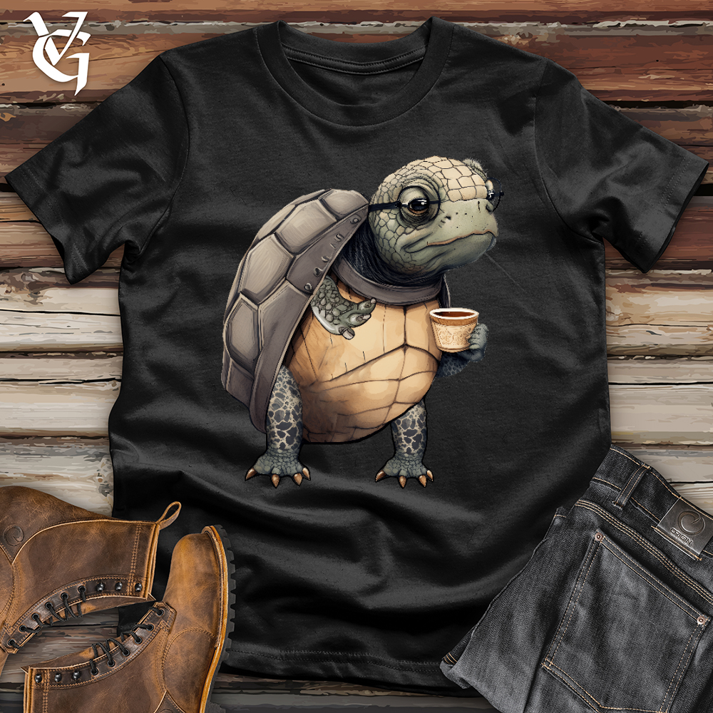 Viking Goods Turtle Tea Time Softstyle Tee Black / L