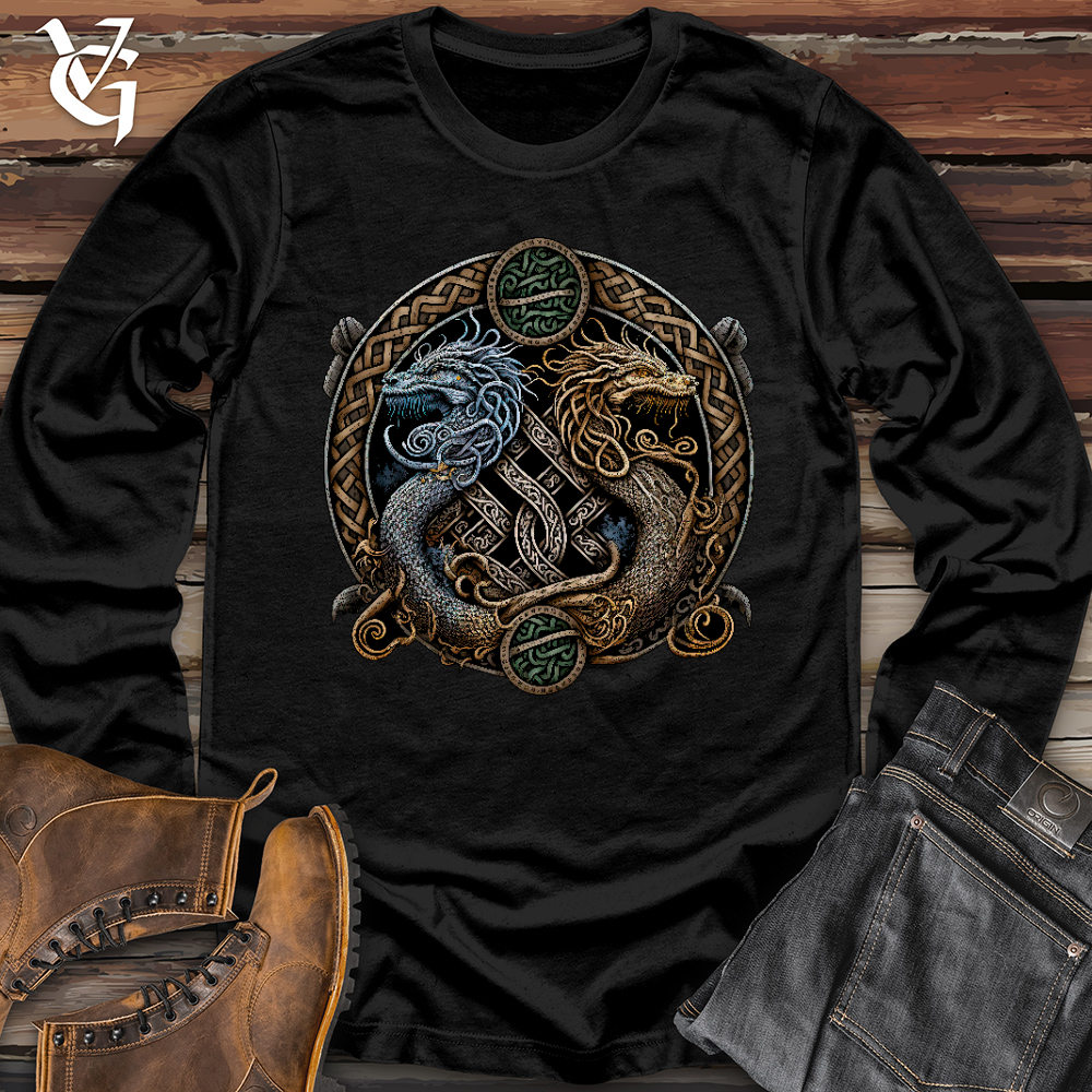 Viking Goods Two Dragons Long Sleeve Black / L