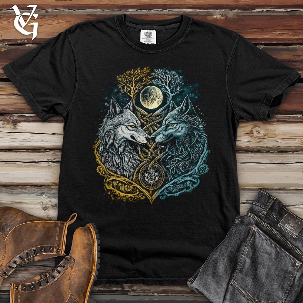 Viking Goods Two Wolf Heavy Cotton Comfort Colors Tee Black / L