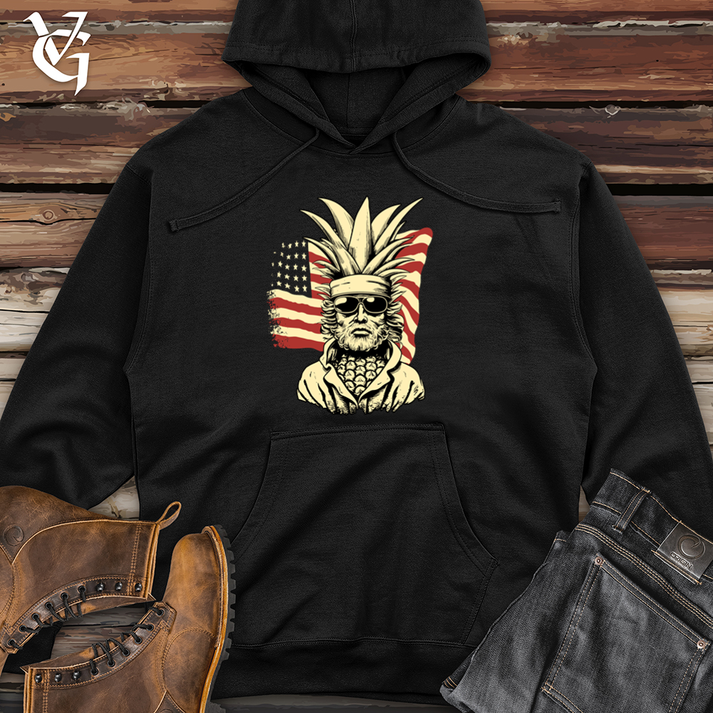 Viking Goods Vintage Army Pineapple Midweight Hooded Sweatshirt Black / L