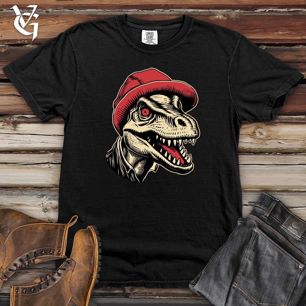 Viking Goods Vintage Beanie Dino Heavy Cotton Comfort Colors Tee Black / L