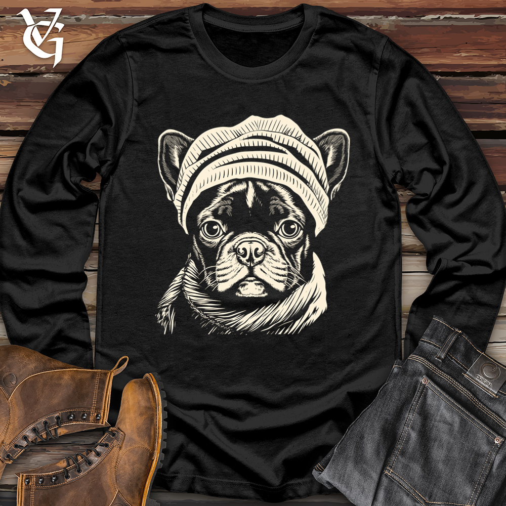 Viking Goods Vintage Beanie Frenchie Softstyle Long Sleeve Black / L