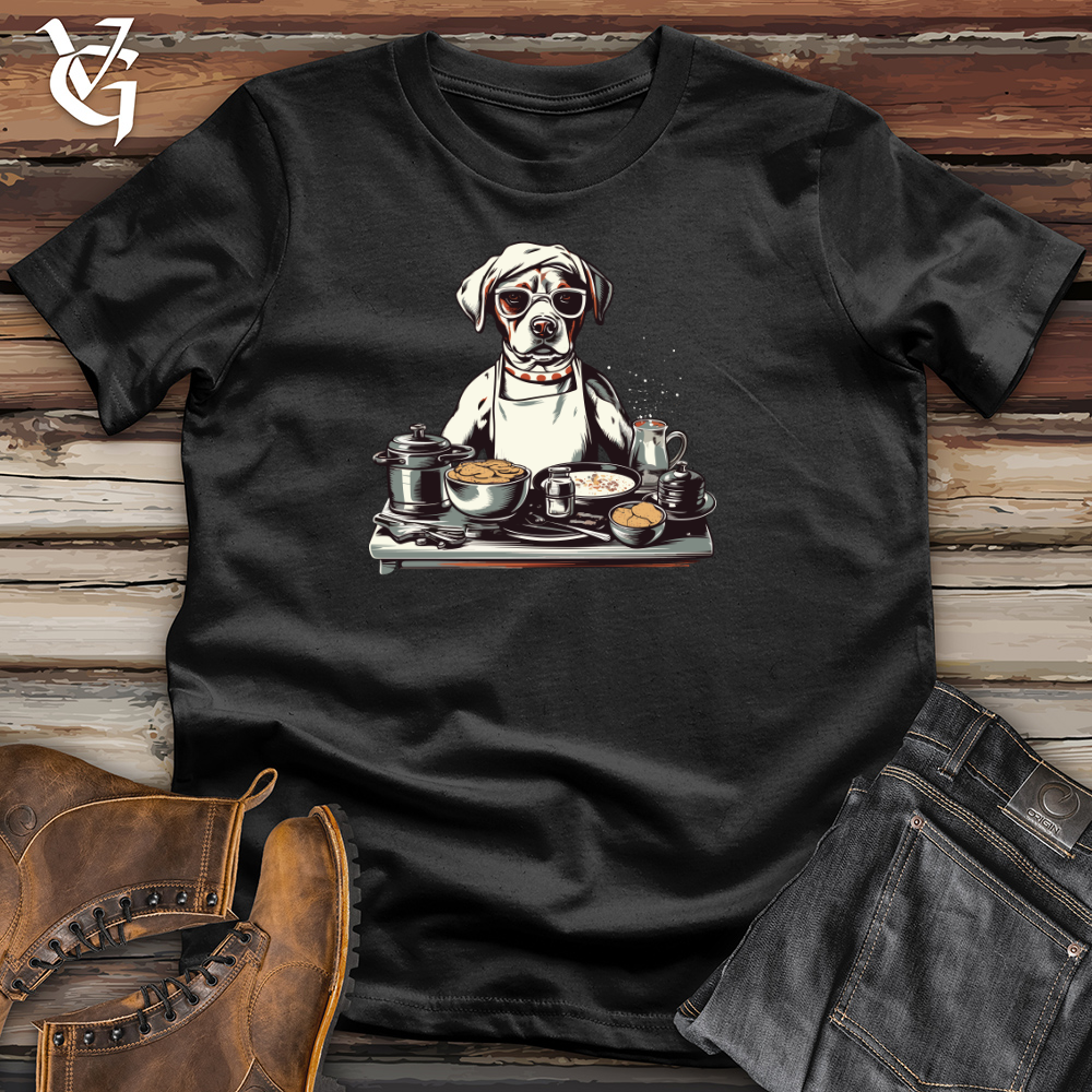 Viking Goods Vintage Chef Dog Cotton Tee Black / L