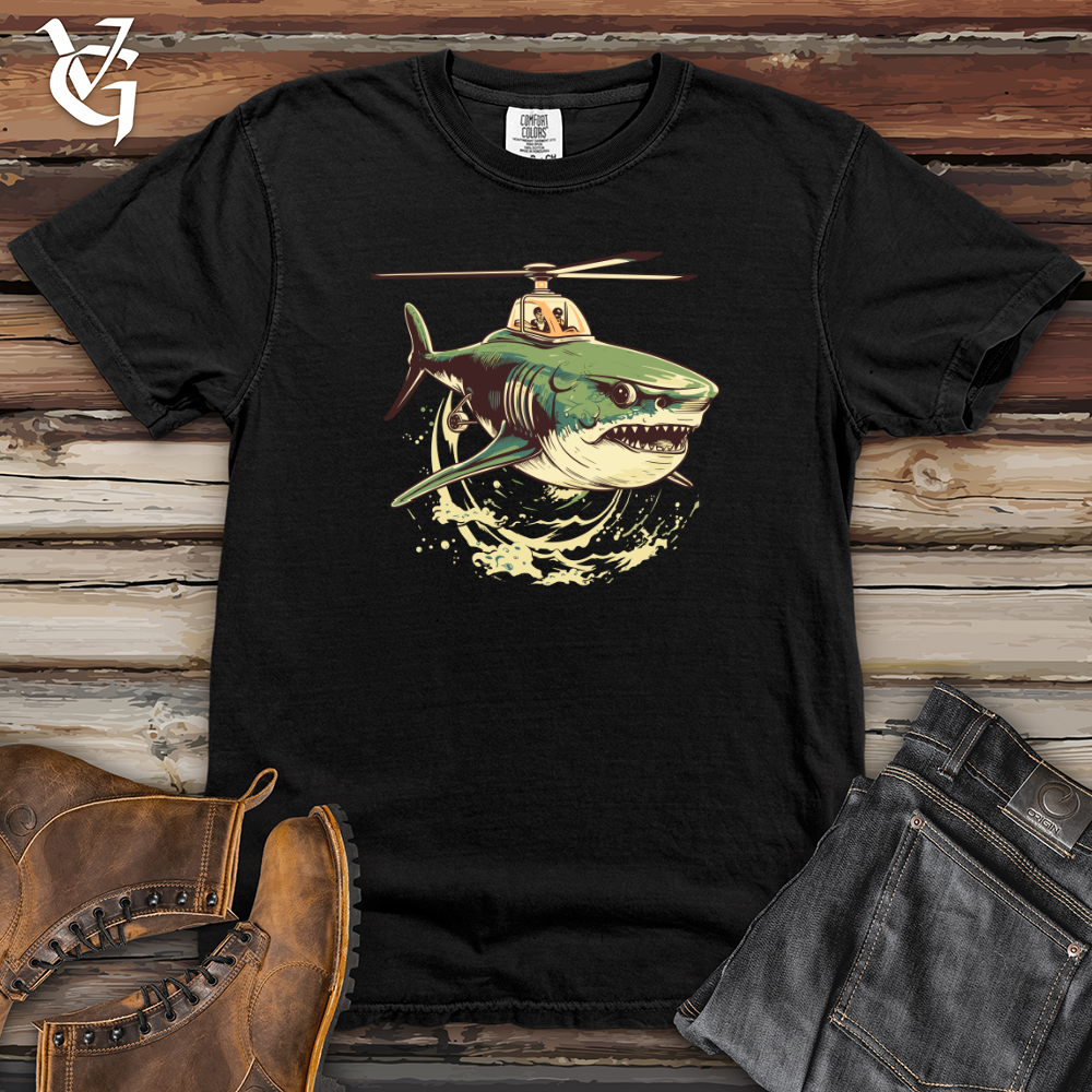 Viking Goods Vintage Chopper Shark Heavy Cotton Comfort Colors Tee Black / L