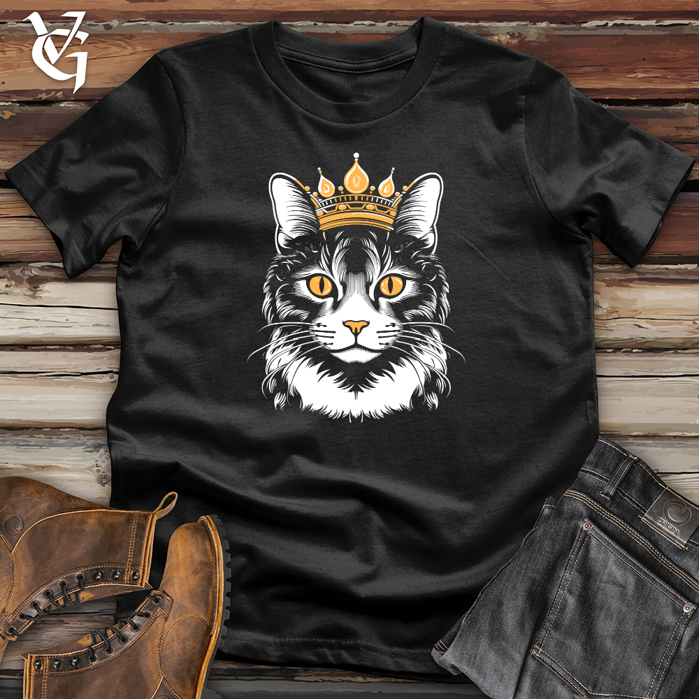 Viking Goods Vintage Crowned Cat Softstyle Tee Black / L