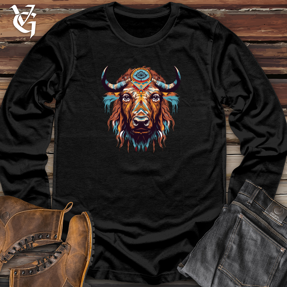 Viking Goods Vintage Hippy Buffalo Long Sleeve Black / L