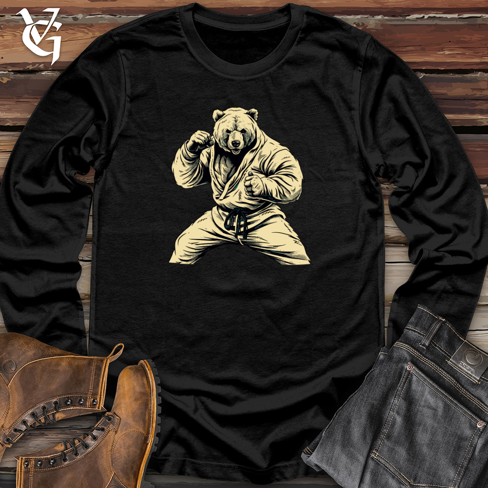Viking Goods Vintage Karate Bear Long Sleeve Black / L