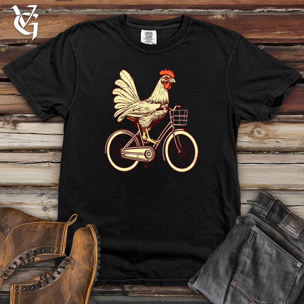 Viking Goods Vintage Pedaling Poultry Heavy Cotton Comfort Colors Tee Black / L