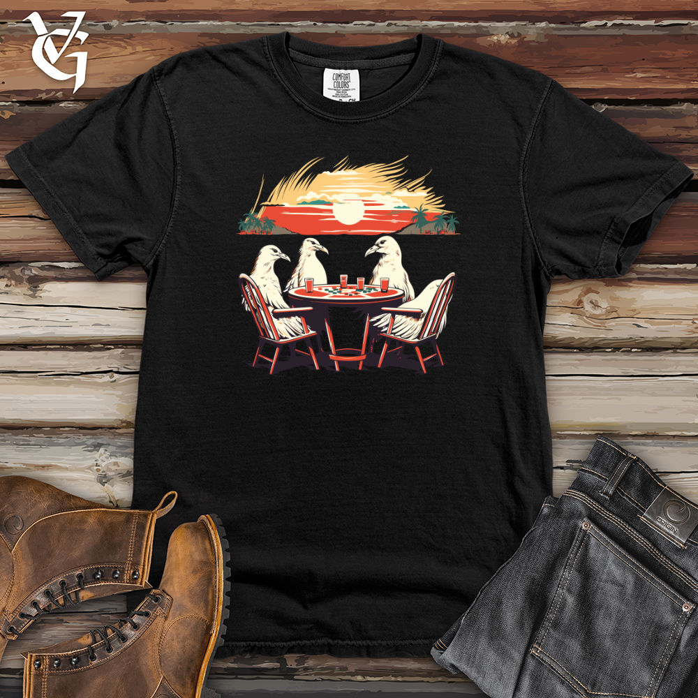 Viking Goods Vintage Poker Birds Heavy Cotton Comfort Colors Tee Black / L