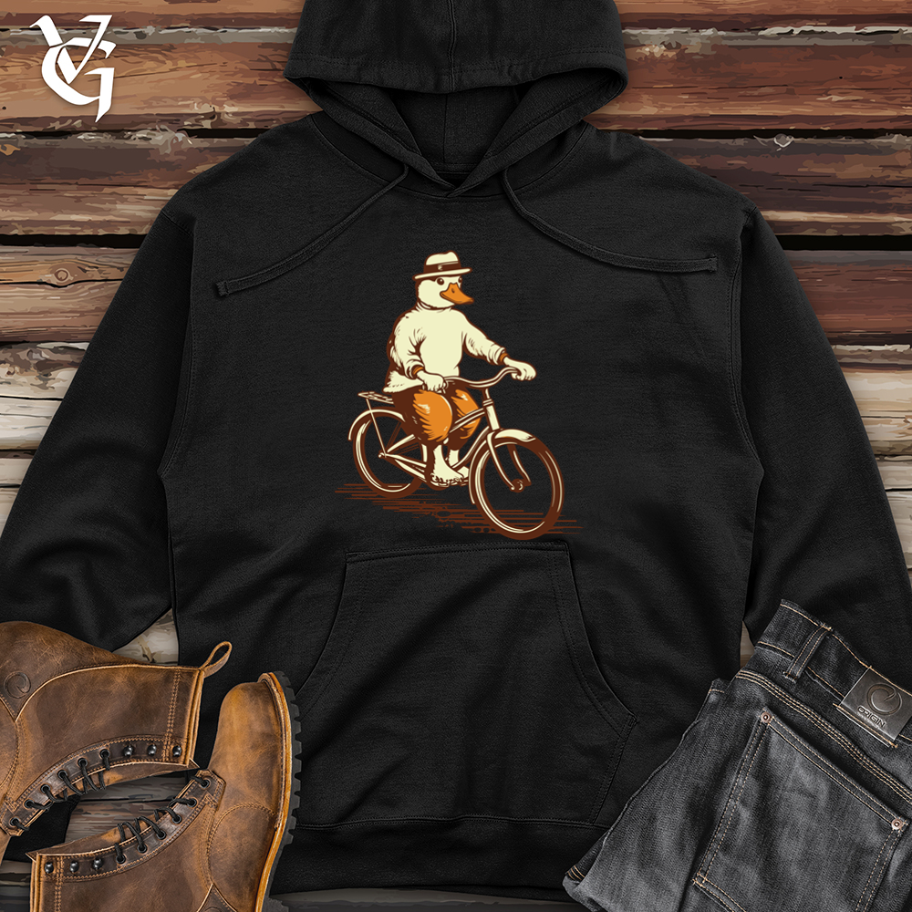 Viking Goods Vintage Quack Pedaler 01 Midweight Hooded Sweatshirt Black / L