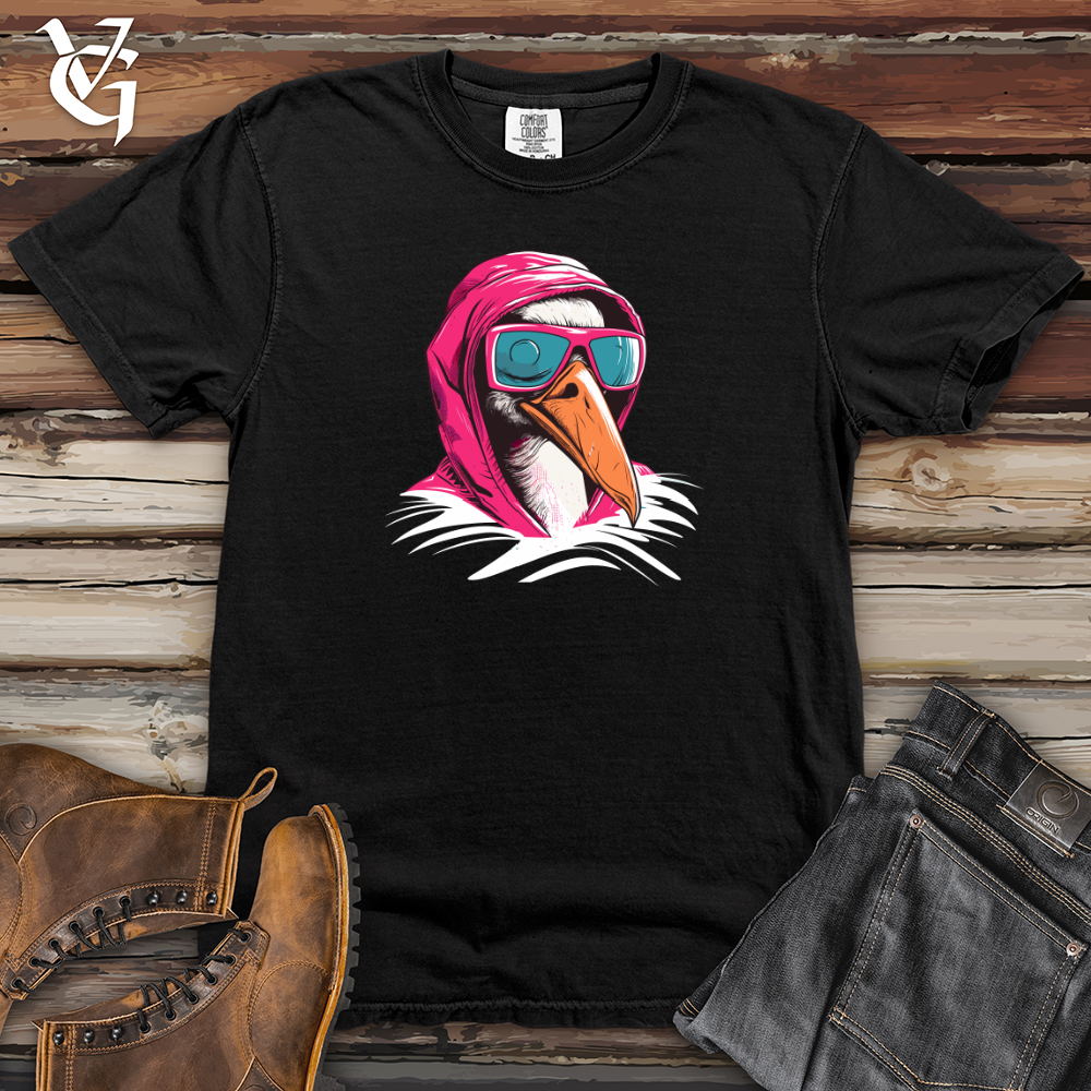 Viking Goods Vintage Ski Masked Flamingo Heavy Cotton Comfort Colors Tee Black / L